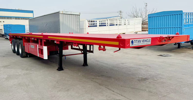 3 Axle 40Ft Flatbed Semi Trailer for Sale in Burundi