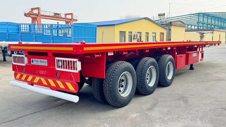 3 Axle 40Ft Flatbed Semi Trailer for Sale in Burundi