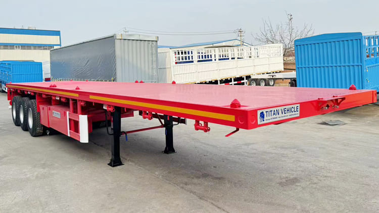 3 Axle 40Ft Flatbed Semi Trailer for Sale in Burundi