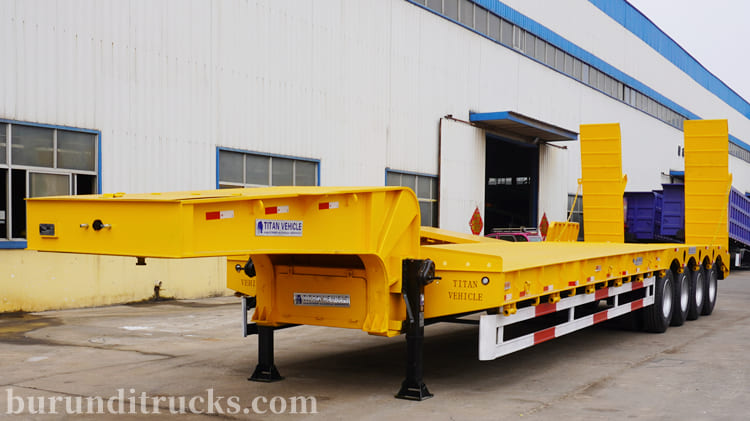 4 Axle Low Bed Truck Trailer Price in Burundi 
