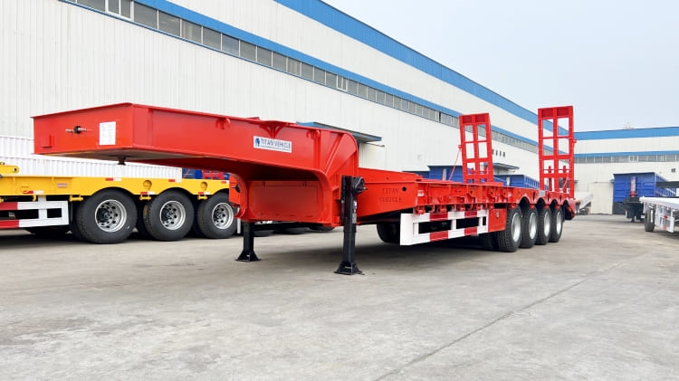 4 Axle Low Bed Semi Trailer Low Bed for Sale in Burundi