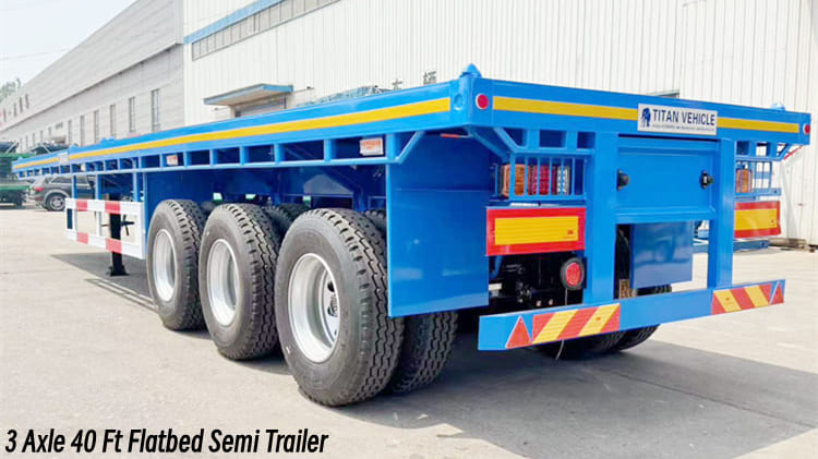 3 Axle 40 Ft Flatbed Semi Trailer for Sale in Burundi Bujumbura