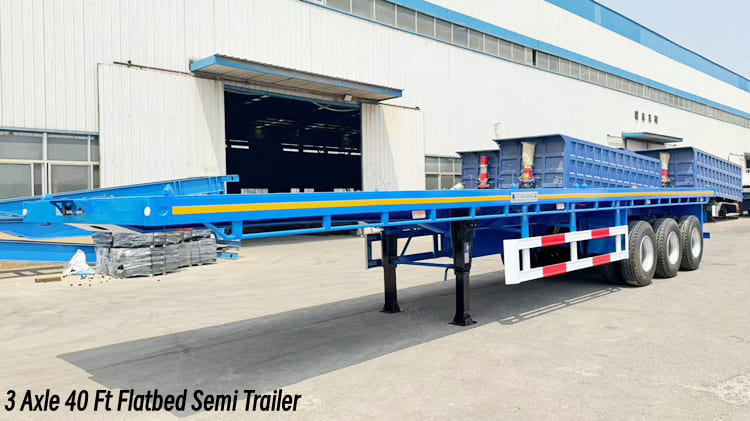 3 Axle 40 Ft Flatbed Semi Trailer for Sale in Burundi Bujumbura