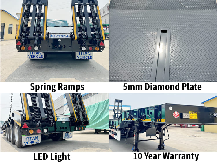 4 Axle 100 Tons Low Bed Semi Trailer for Sale in Burundi