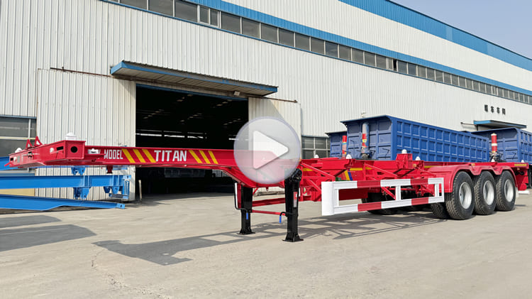 2024 New Tri Axle Chassis Trailer for Sale in Burundi 